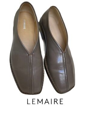 Lemaire Women’s Piped Slipper Loafer in Misty Mauve Size 7 or 37